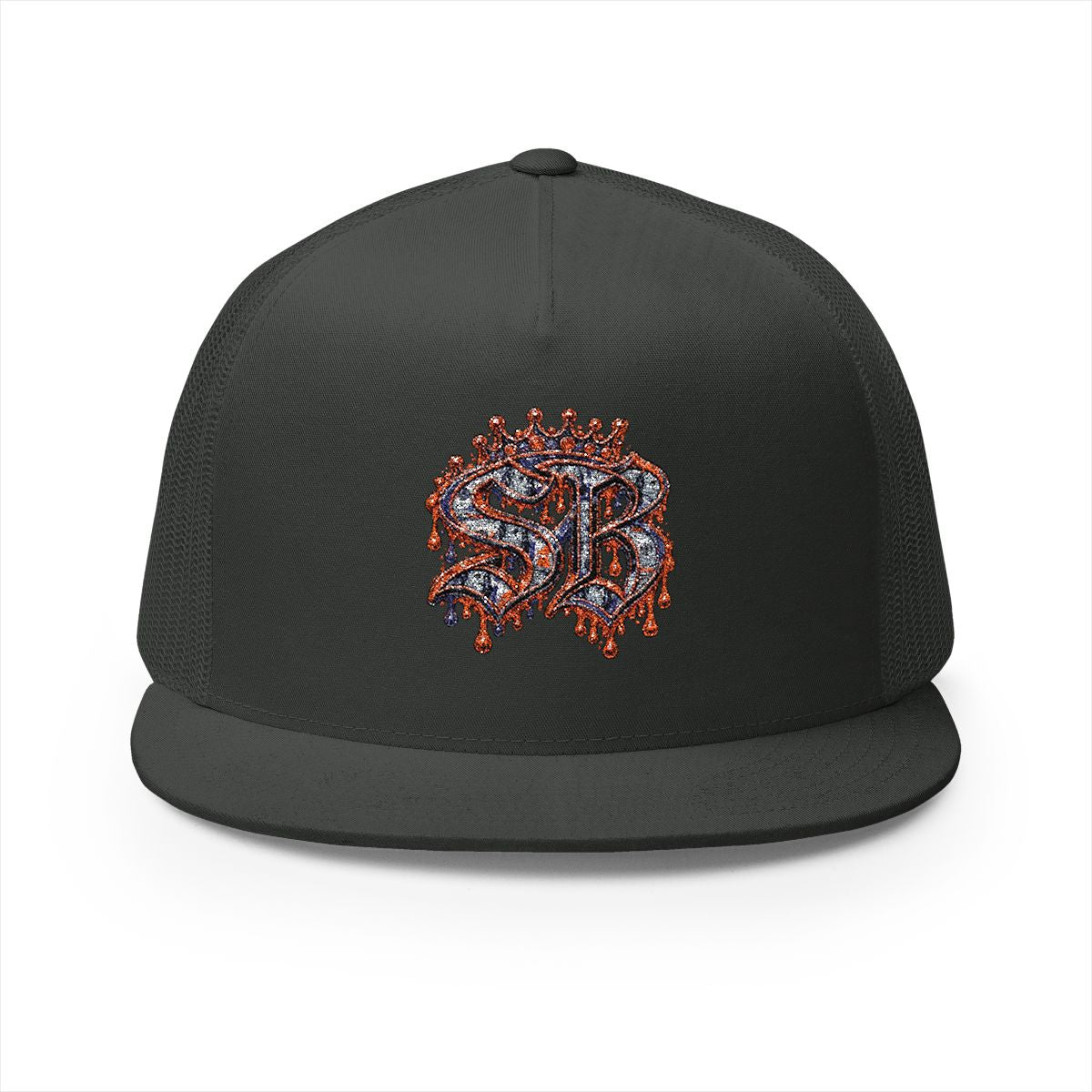 5 Panel Trucker Cap-ORANGE SB LOGO-SCUMMIEBEARZ™️