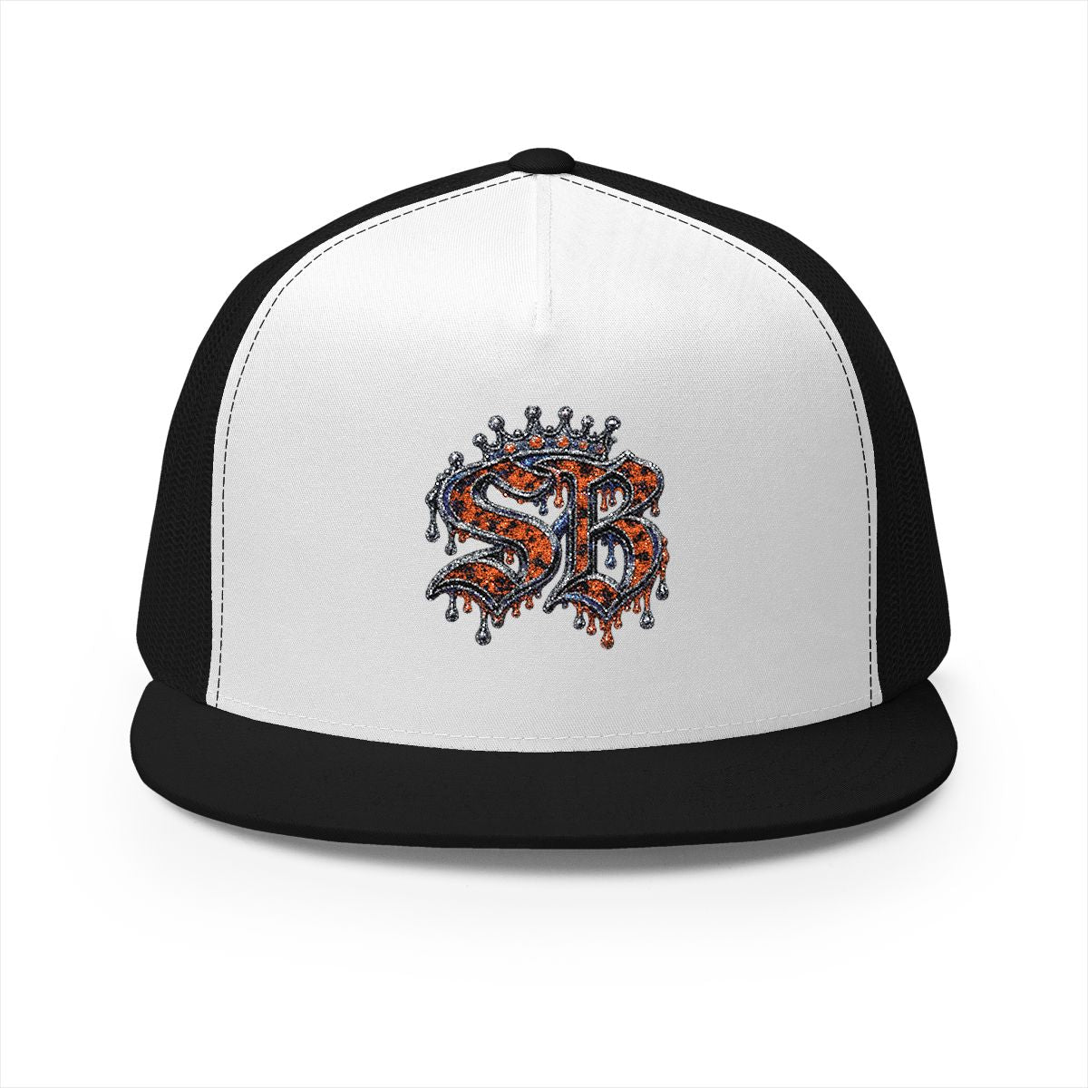5 Panel Trucker Cap-ORANGE SB LOGO-SCUMMIEBEARZ™️