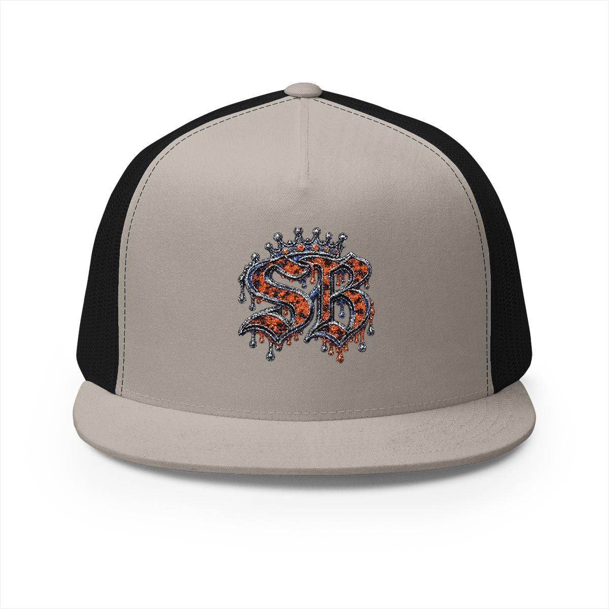5 Panel Trucker Cap-ORANGE SB LOGO-SCUMMIEBEARZ™️