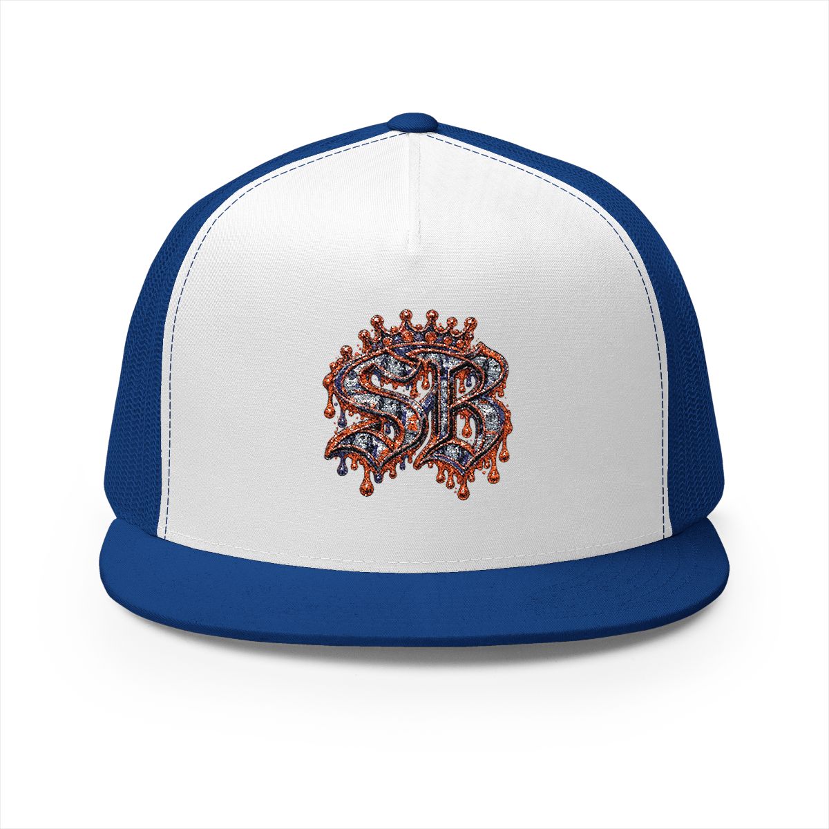 5 Panel Trucker Cap-ORANGE SB LOGO-SCUMMIEBEARZ™️