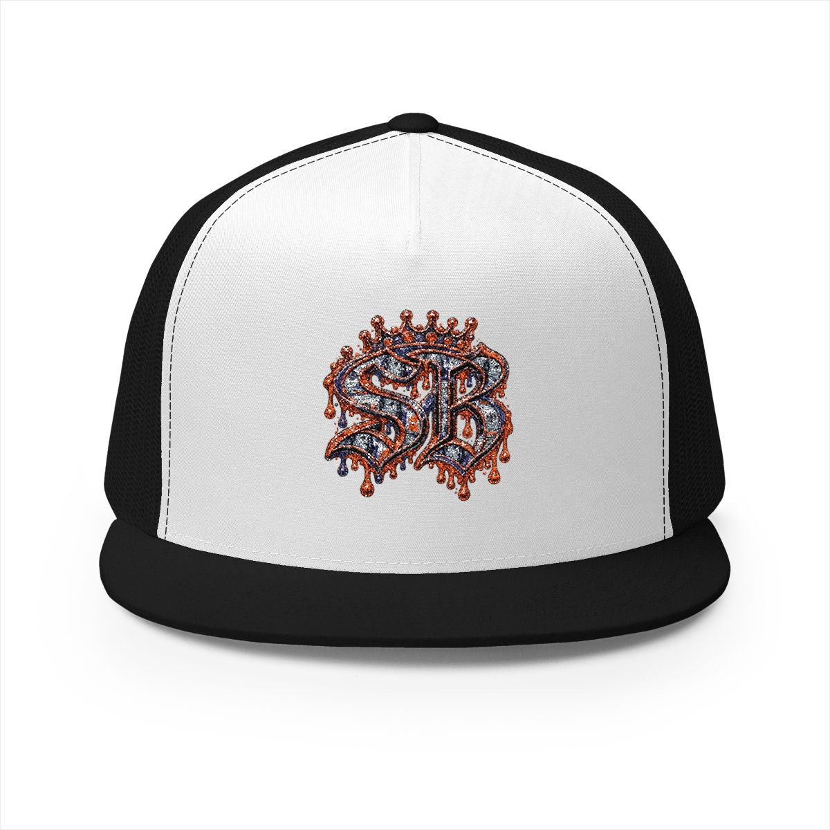 5 Panel Trucker Cap-ORANGE SB LOGO-SCUMMIEBEARZ™️