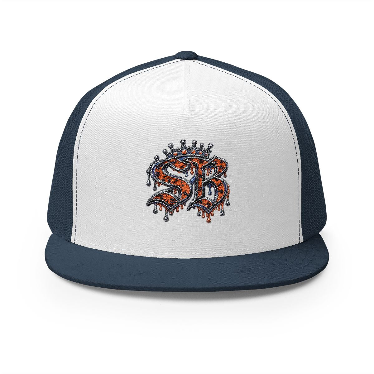 5 Panel Trucker Cap-ORANGE SB LOGO-SCUMMIEBEARZ™️