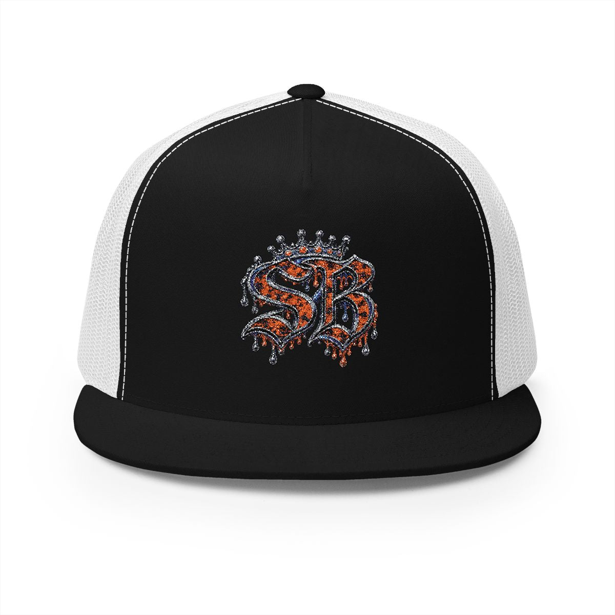 5 Panel Trucker Cap-ORANGE SB LOGO-SCUMMIEBEARZ™️