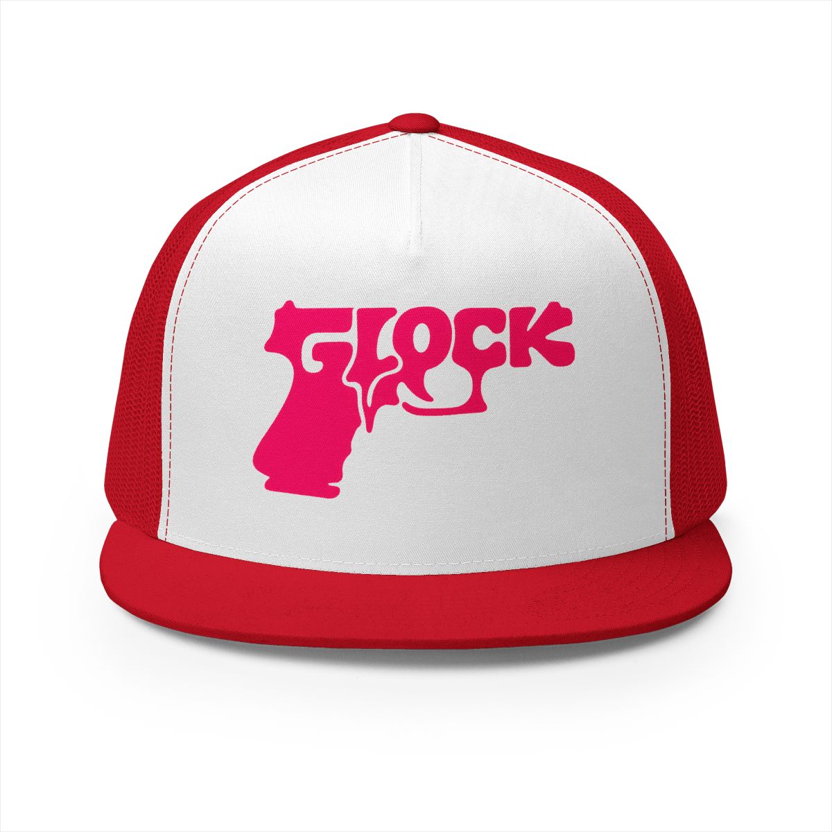 5 Panel Trucker Cap-PINK GLOCK LOGO-SCUMMIEBEARZ™️