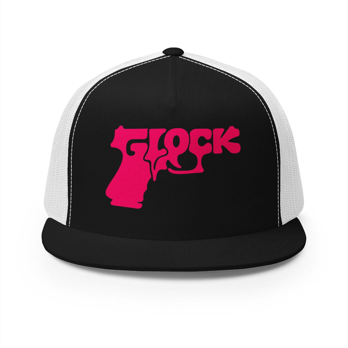 5 Panel Trucker Cap-PINK GLOCK LOGO-SCUMMIEBEARZ™️