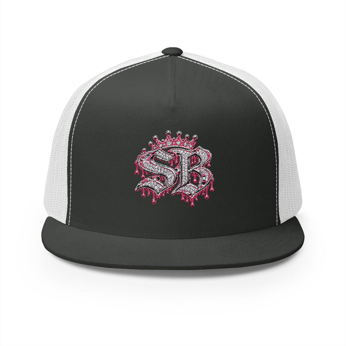 5 Panel Trucker Cap-PINK SB LOGO-SCUMMIEBEARZ™️
