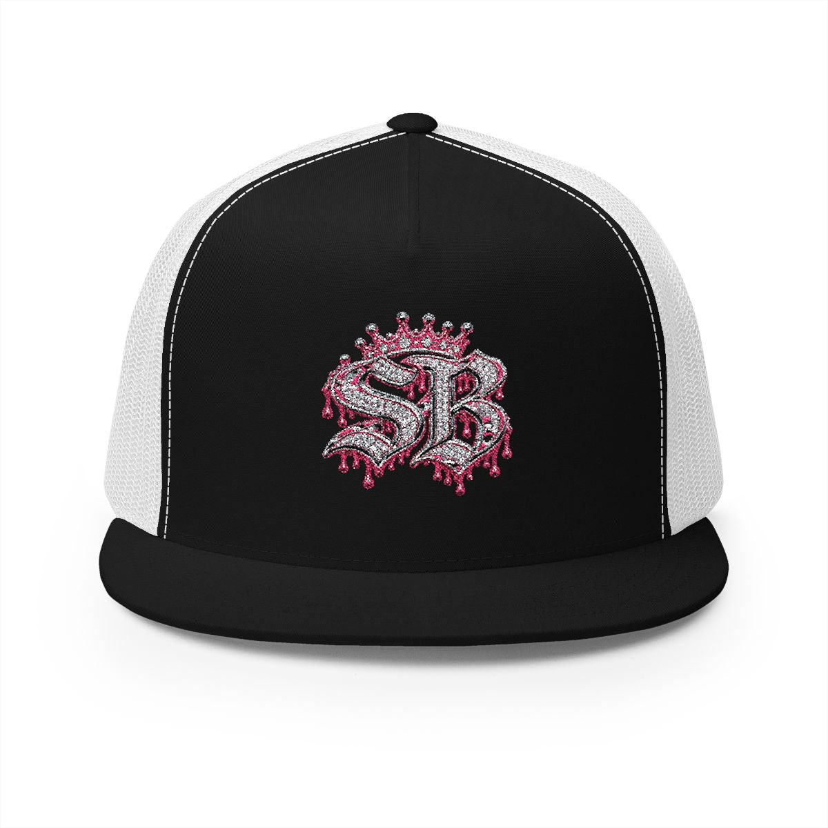 5 Panel Trucker Cap-PINK SB LOGO-SCUMMIEBEARZ™️
