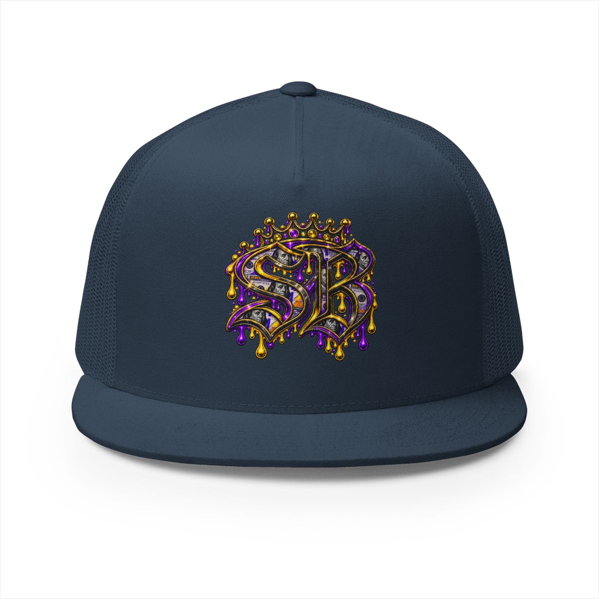 5 Panel Trucker Cap-PURPLE/GOLD SB LOGO-SCUMMIEBEARZ™