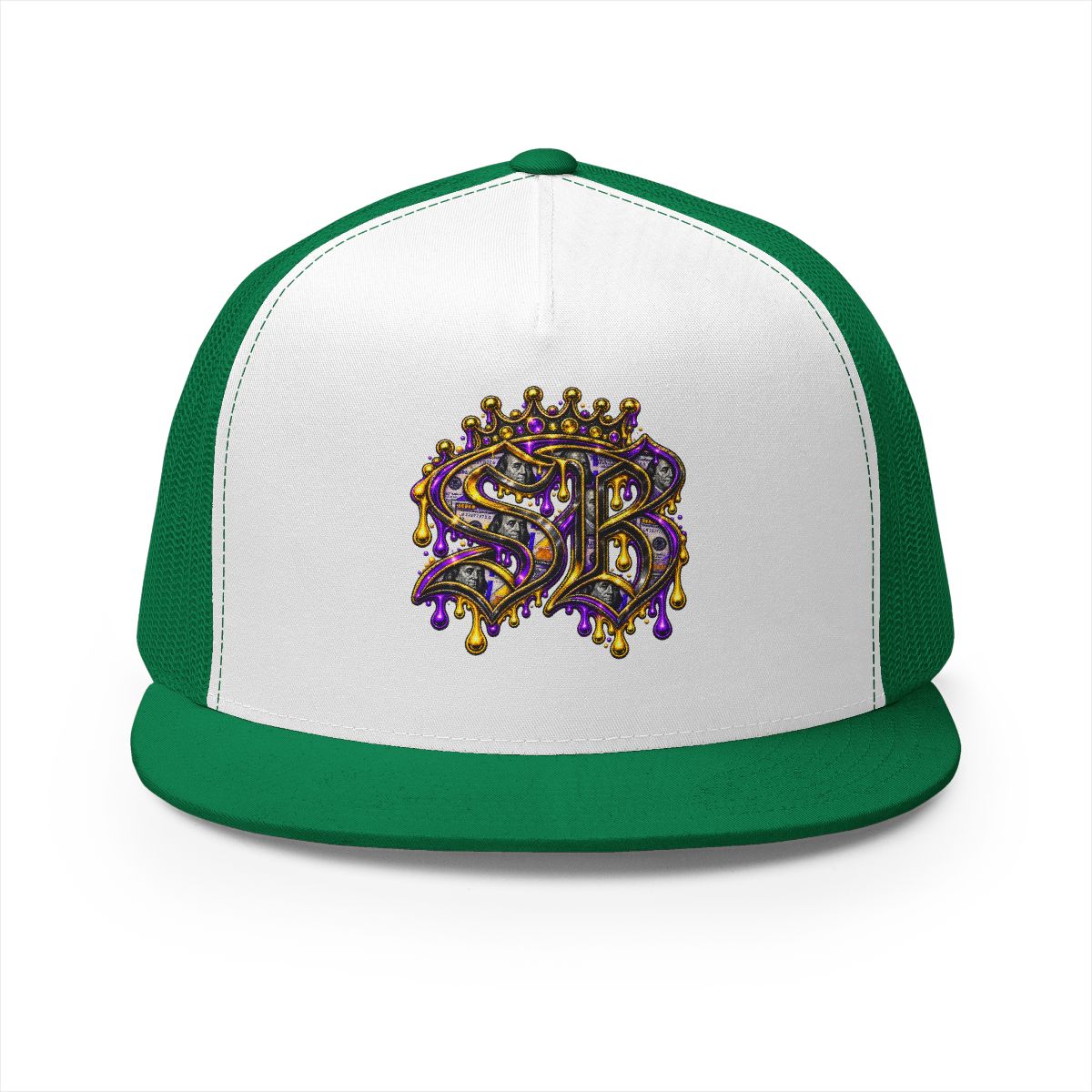 5 Panel Trucker Cap-PURPLE/GOLD SB LOGO-SCUMMIEBEARZ™