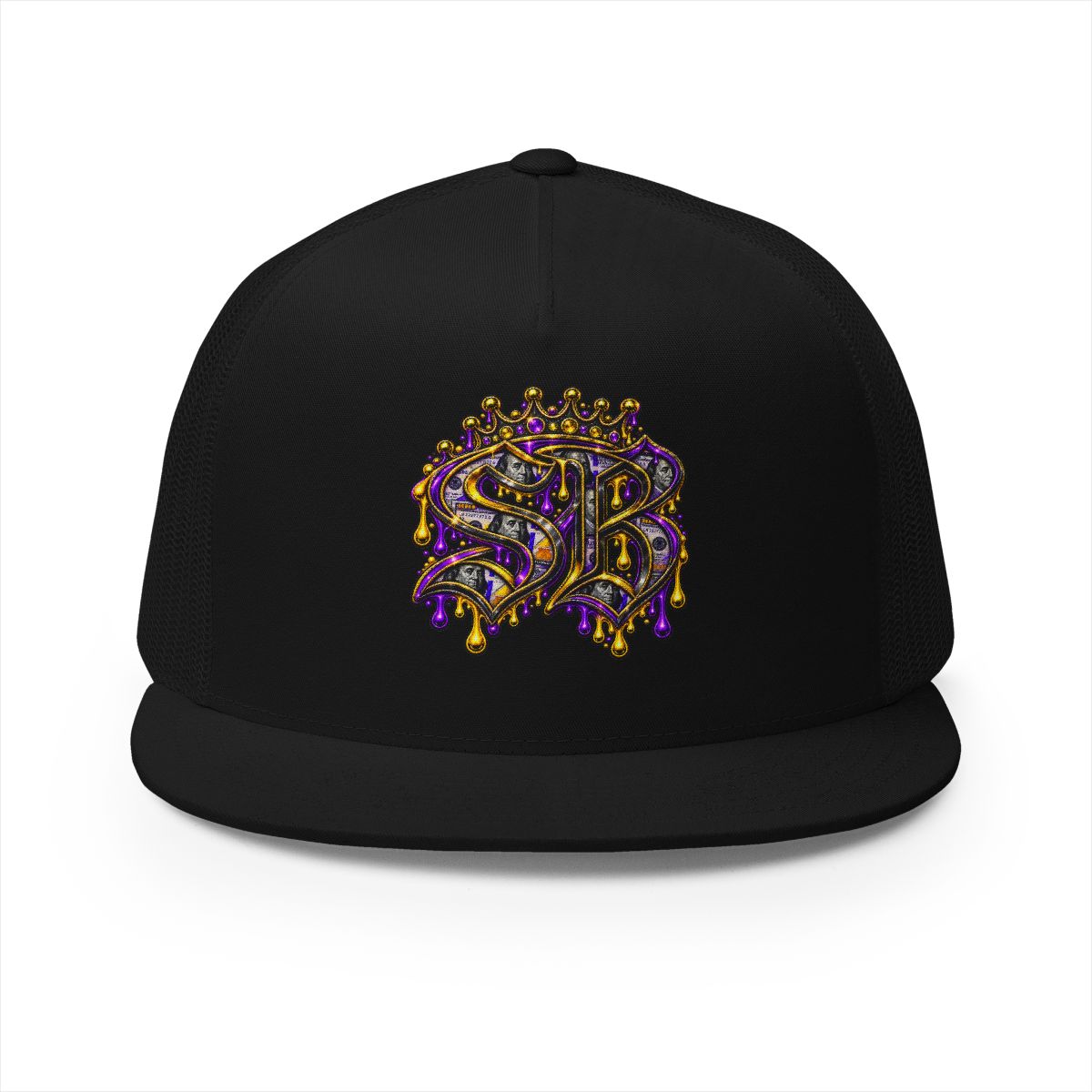 5 Panel Trucker Cap-PURPLE/GOLD SB LOGO-SCUMMIEBEARZ™