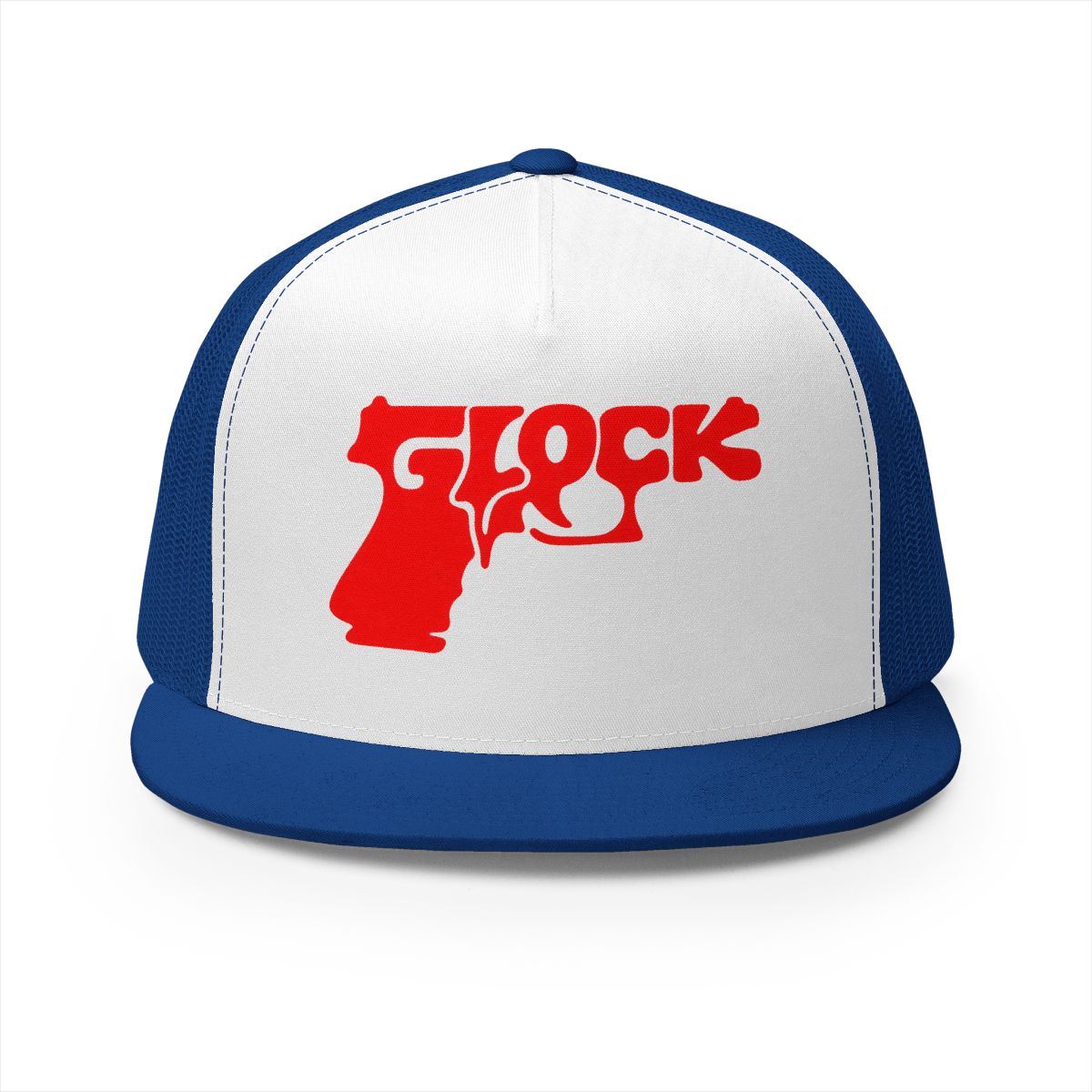 5 Panel Trucker Cap-RED GLOCK LOGO-SCUMMIEBEARZ™️