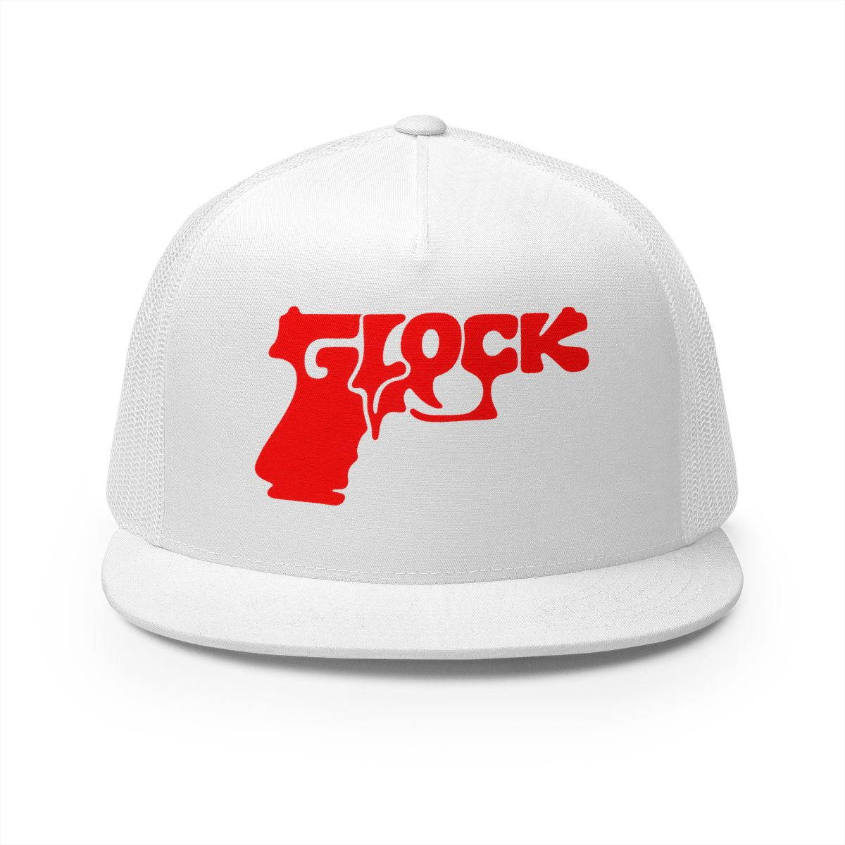 5 Panel Trucker Cap-RED GLOCK LOGO-SCUMMIEBEARZ™️