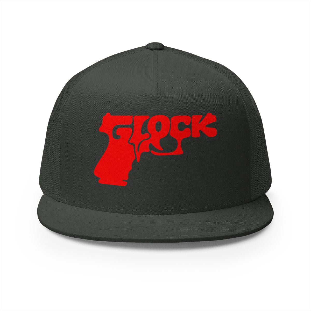 5 Panel Trucker Cap-RED GLOCK LOGO-SCUMMIEBEARZ™️
