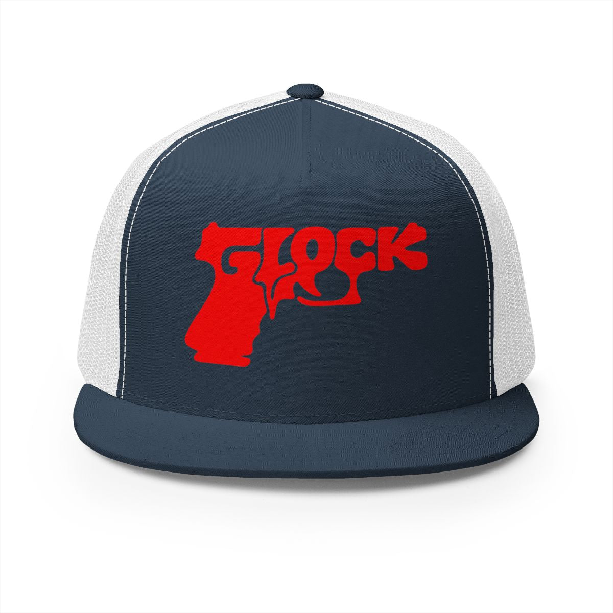 5 Panel Trucker Cap-RED GLOCK LOGO-SCUMMIEBEARZ™️