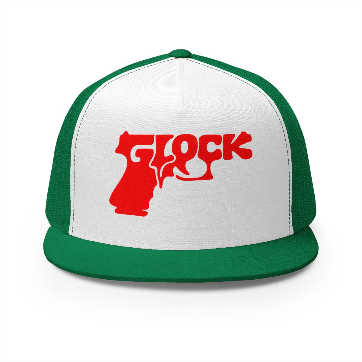 5 Panel Trucker Cap-RED GLOCK LOGO-SCUMMIEBEARZ™️