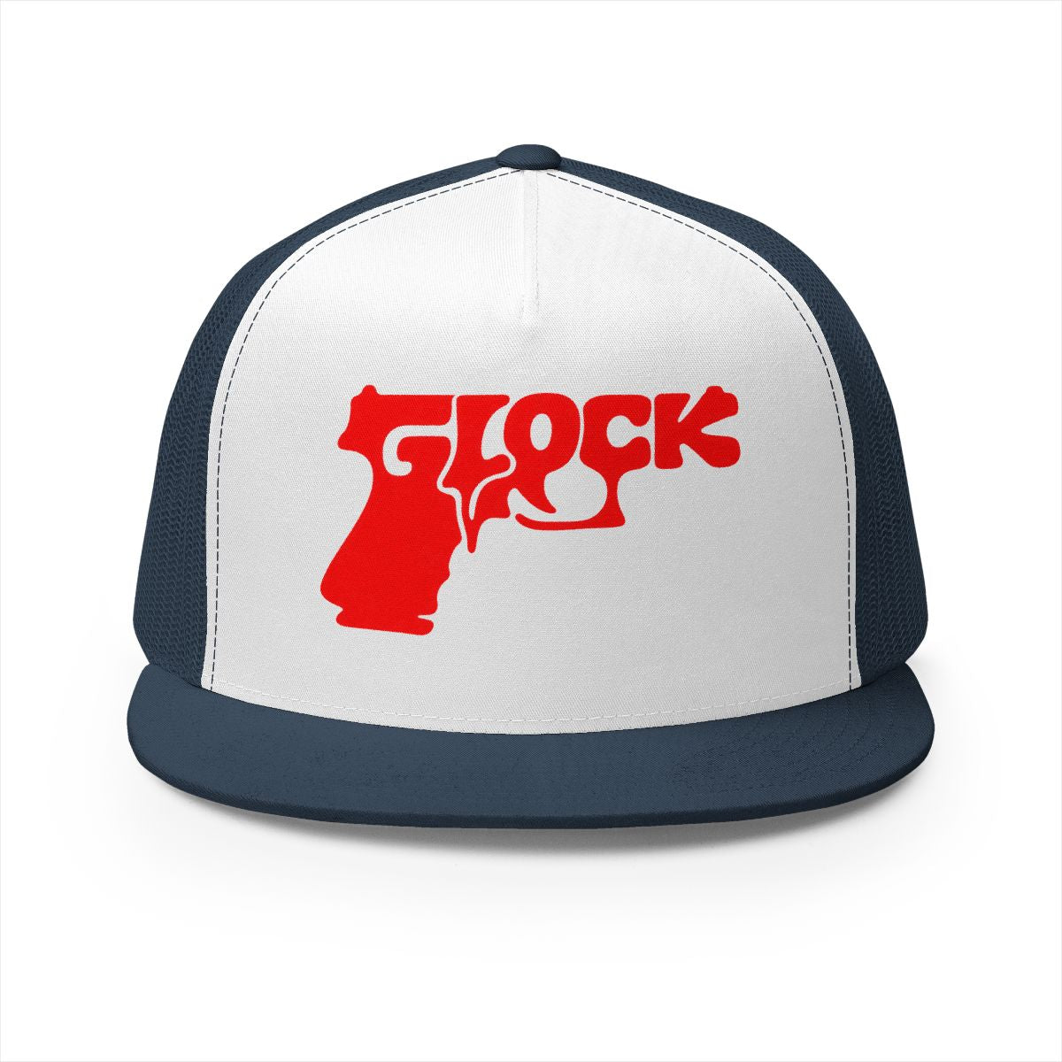 5 Panel Trucker Cap-RED GLOCK LOGO-SCUMMIEBEARZ™️
