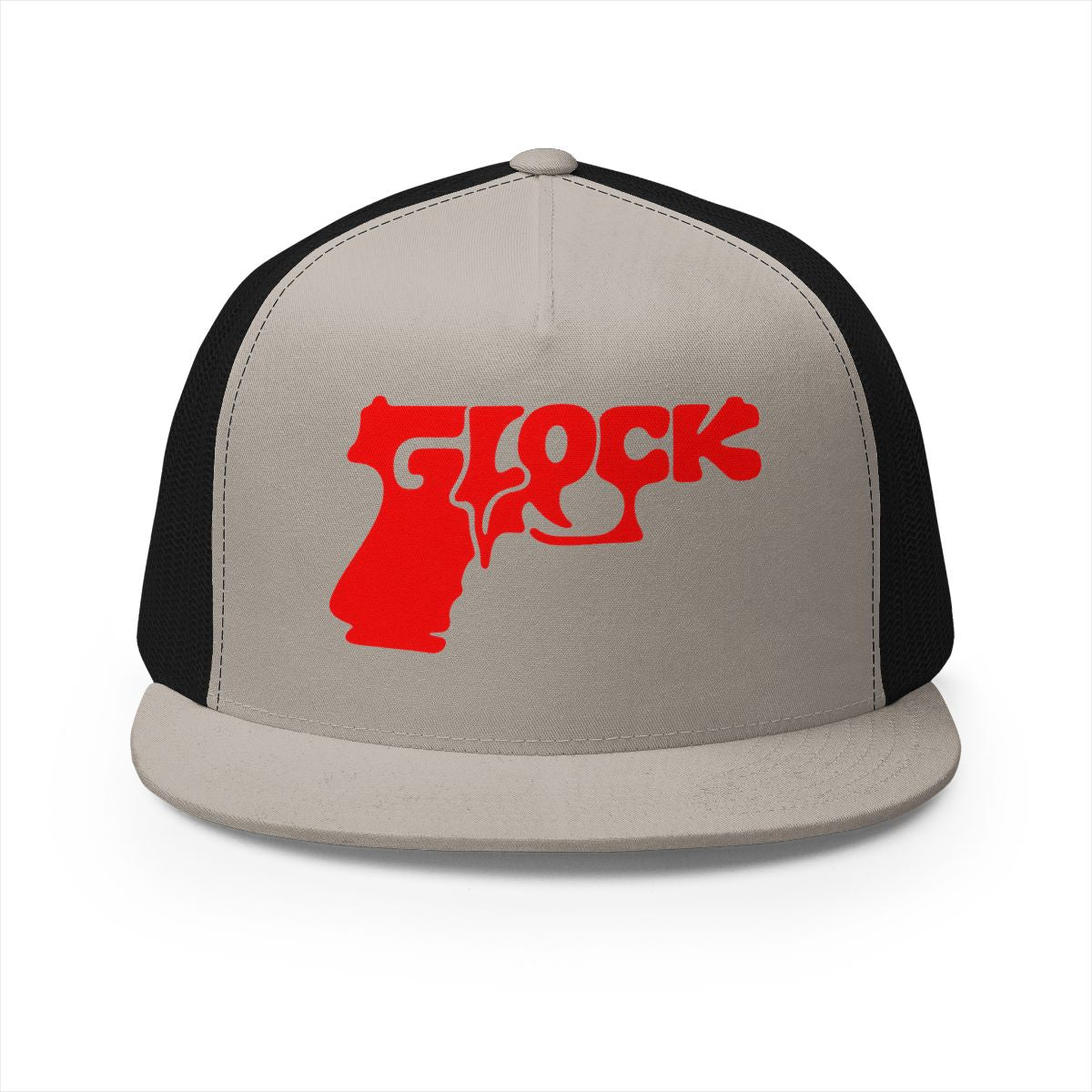 5 Panel Trucker Cap-RED GLOCK LOGO-SCUMMIEBEARZ™️