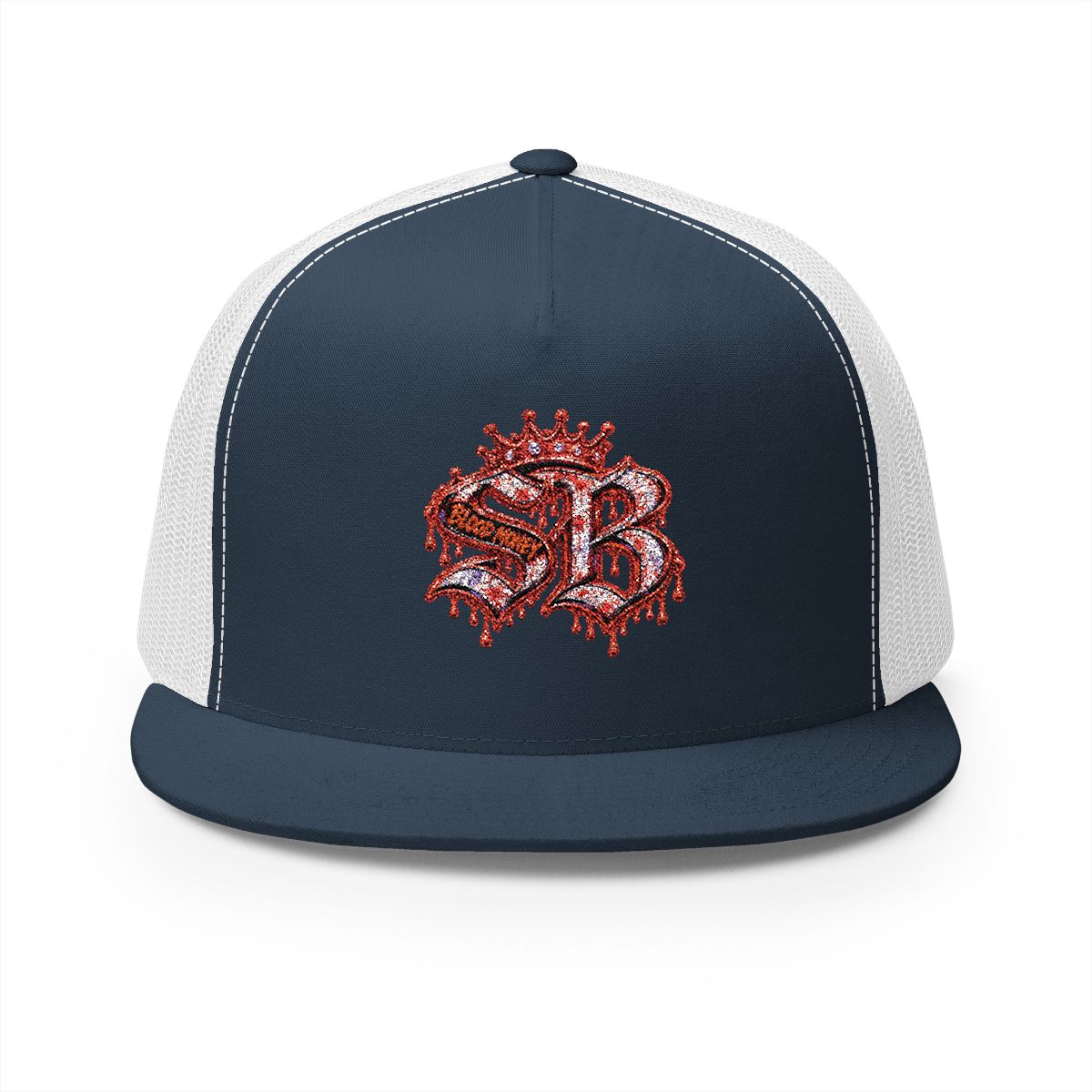 5 Panel Trucker Cap-RED SB LOGO-SCUMMIEBEARZ™️