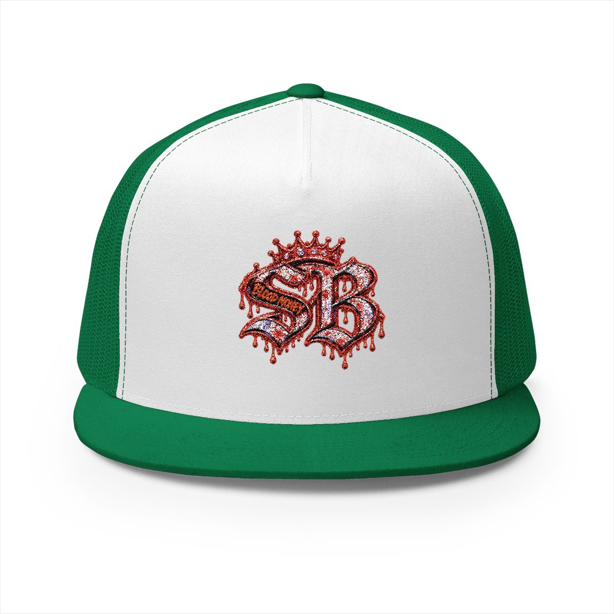 5 Panel Trucker Cap-RED SB LOGO-SCUMMIEBEARZ™️