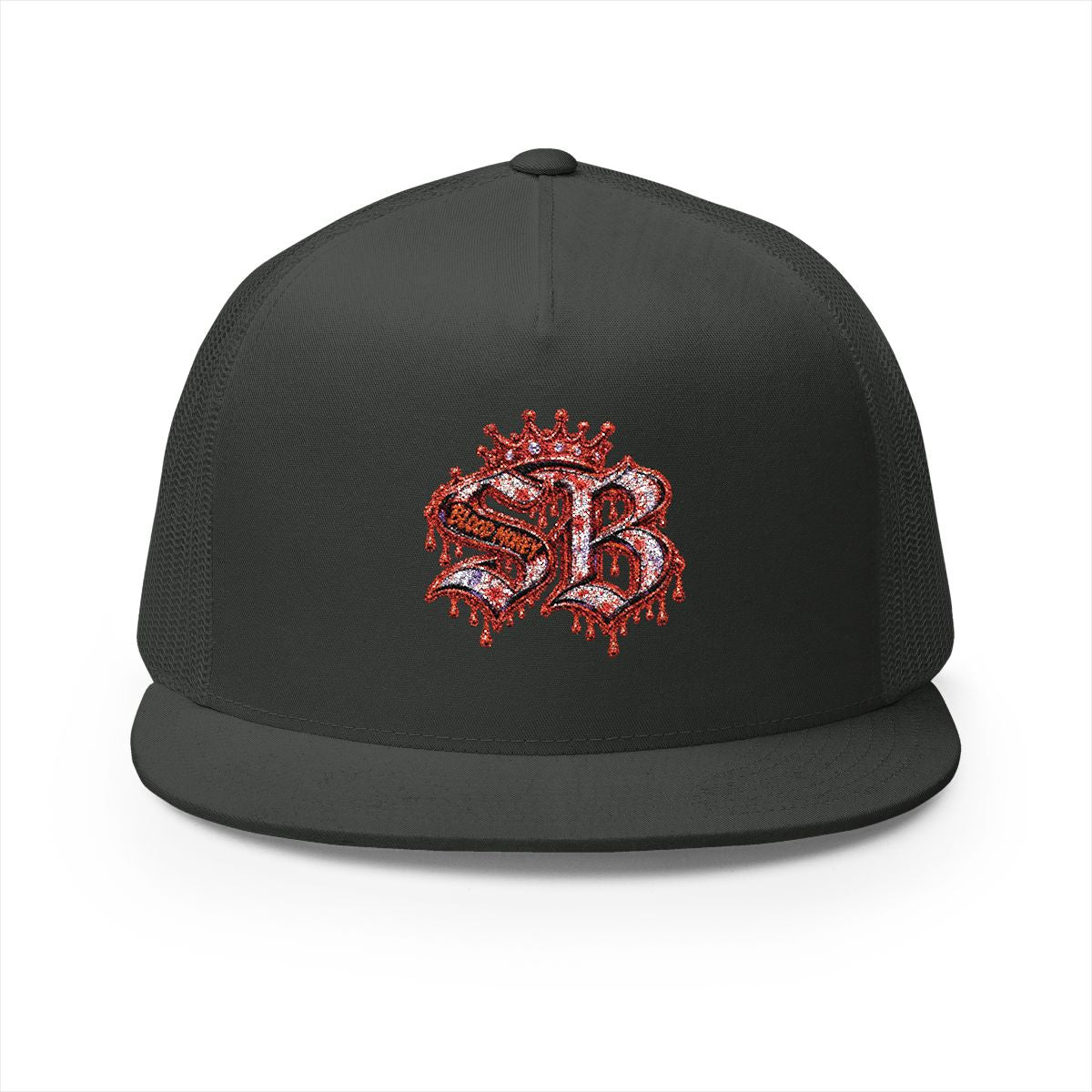 5 Panel Trucker Cap-RED SB LOGO-SCUMMIEBEARZ™️