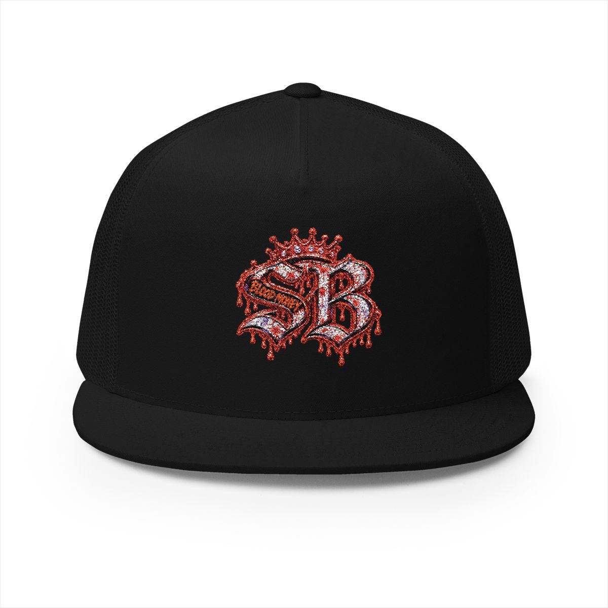 5 Panel Trucker Cap-RED SB LOGO-SCUMMIEBEARZ™️