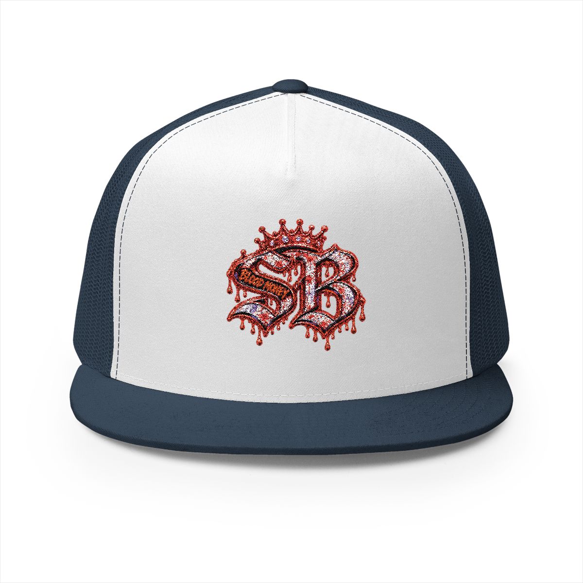 5 Panel Trucker Cap-RED SB LOGO-SCUMMIEBEARZ™️