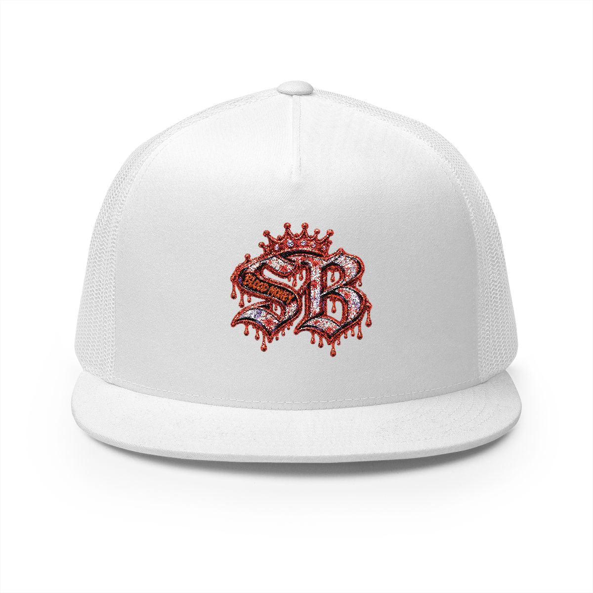 5 Panel Trucker Cap-RED SB LOGO-SCUMMIEBEARZ™️