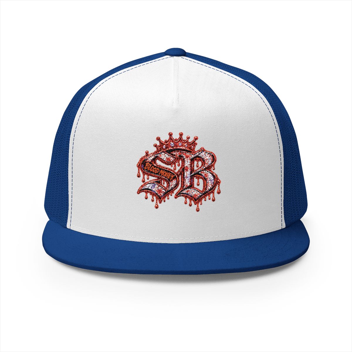 5 Panel Trucker Cap-RED SB LOGO-SCUMMIEBEARZ™️