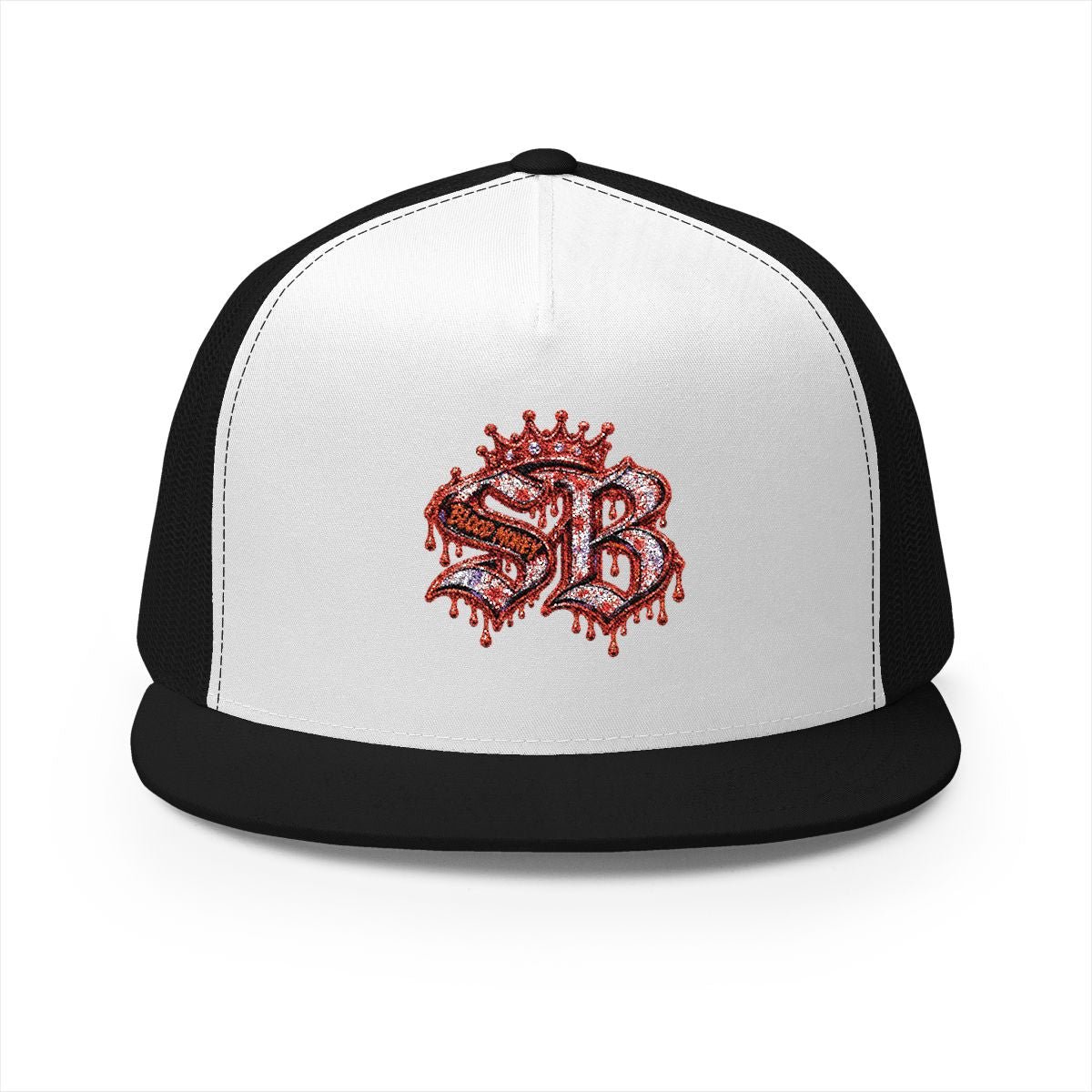 5 Panel Trucker Cap-RED SB LOGO-SCUMMIEBEARZ™️