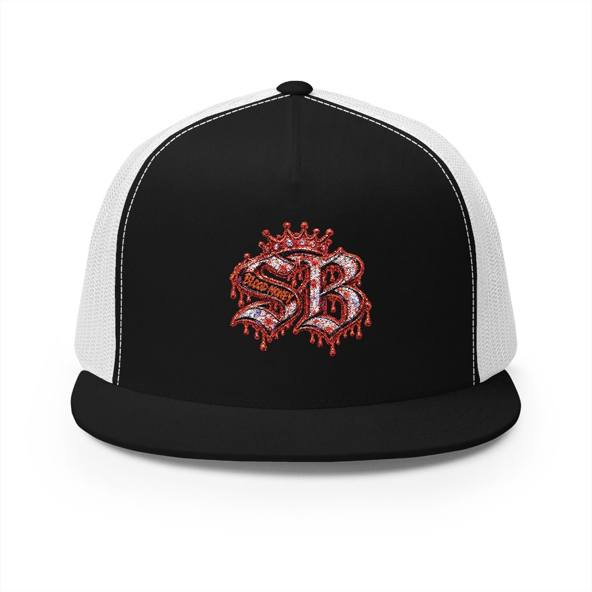 5 Panel Trucker Cap-RED SB LOGO-SCUMMIEBEARZ™️