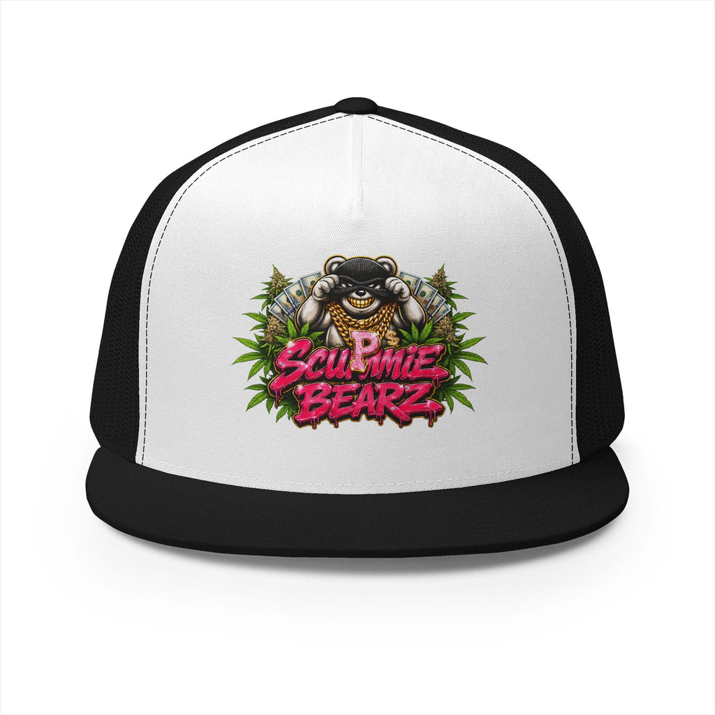 5 Panel Trucker Cap-WEED MASK LOGO-SCUMMIEBEARZ™