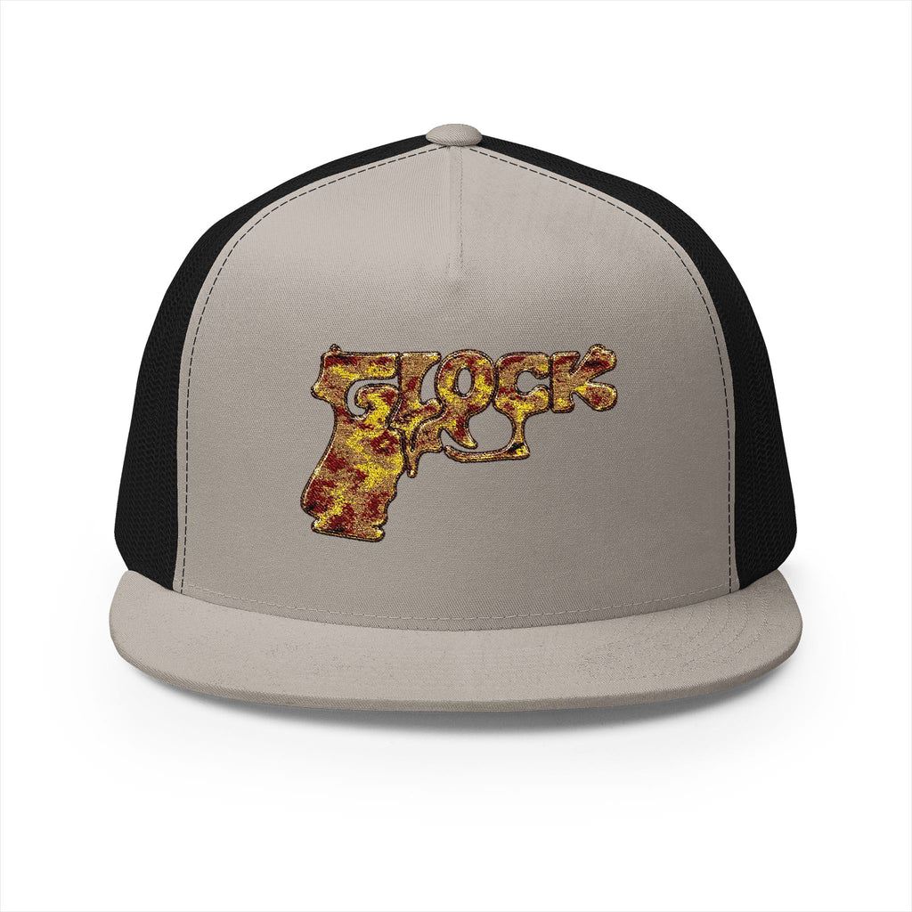 5 Panel Trucker Cap-RED AND YELLOW GLOCK-SCUMMIEBEARZ™️