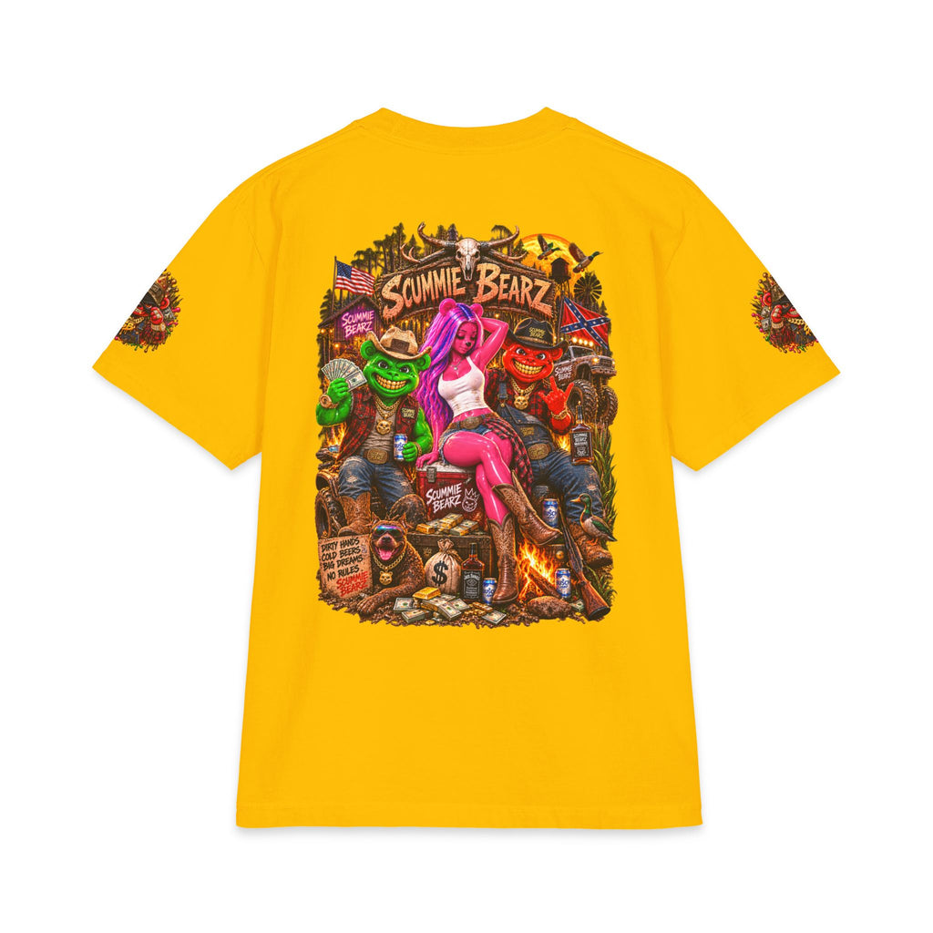 Boots, Booze, And Bad Company | SCUMMIEBEARZ™ Shaka Wear Heavyweight Tee
