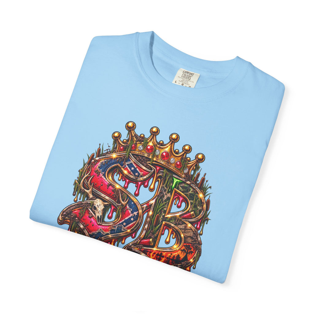 Unisex Garment-Dyed T-shirt-HILLBILLY CROWN SB LOGO HILLBILLY -SCUMMIEBEARZ™