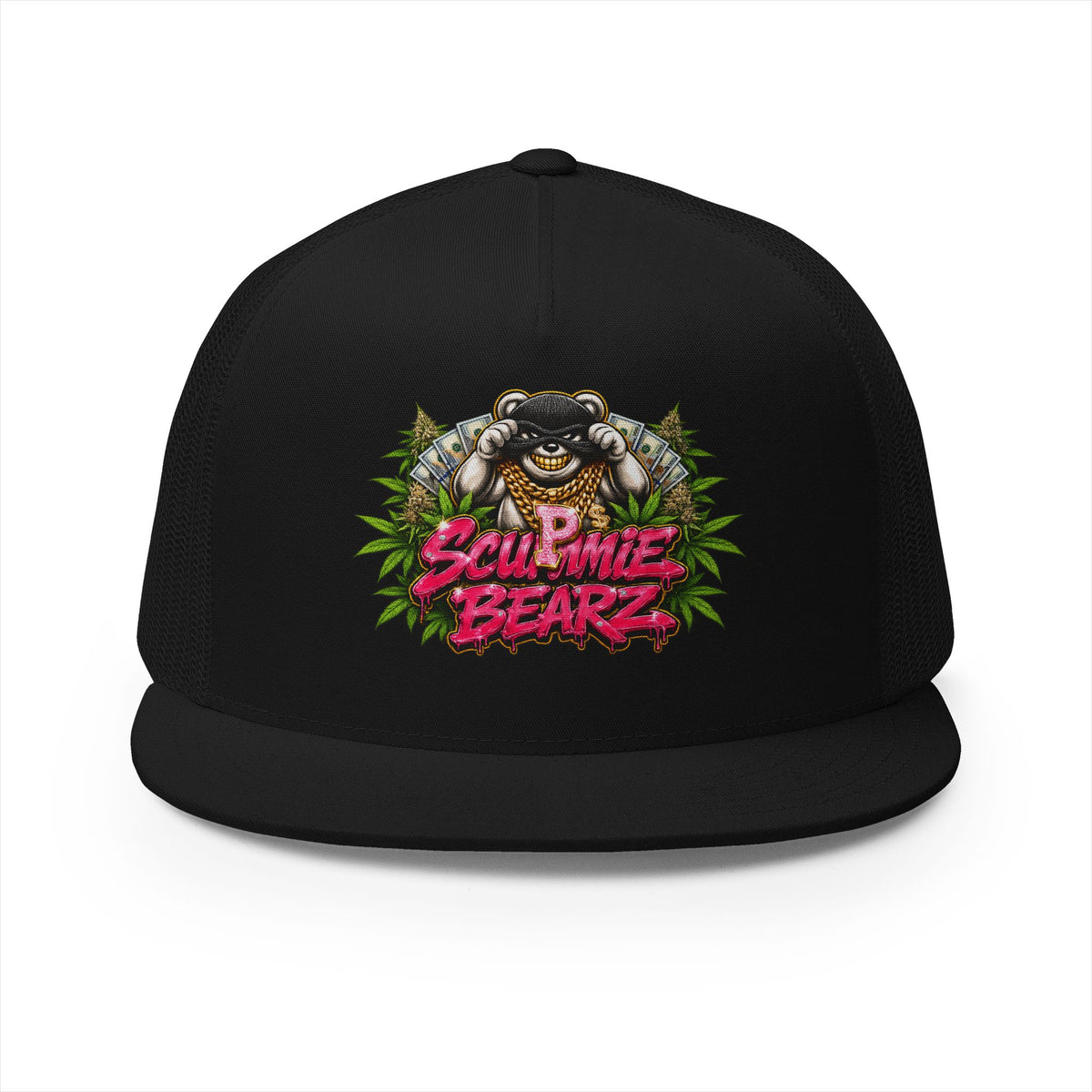 5 Panel Trucker Cap-WEED MASK LOGO-SCUMMIEBEARZ™