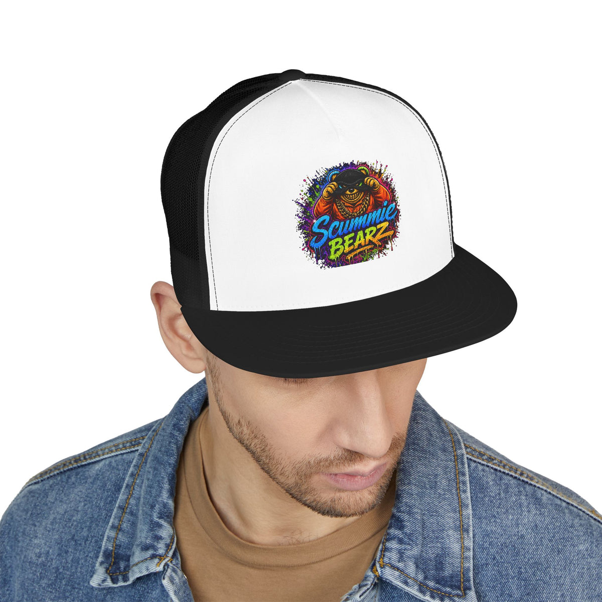 5 Panel Trucker Cap-RAINBOW MASK LOGO-SCUMMIEBEARZ™