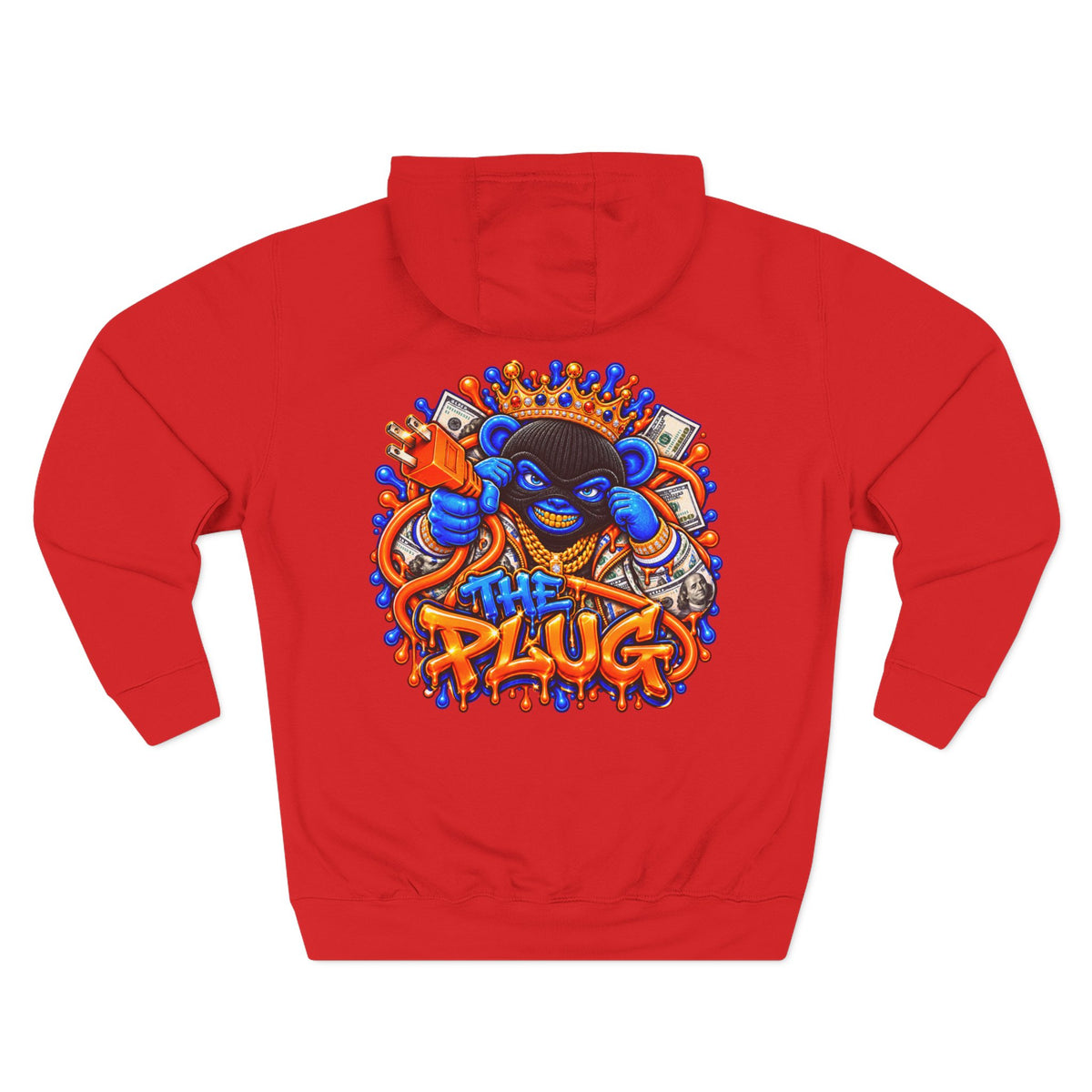Three-Panel Fleece Hoodie-THE PLUG-SCUMMIEBEARZ™️
