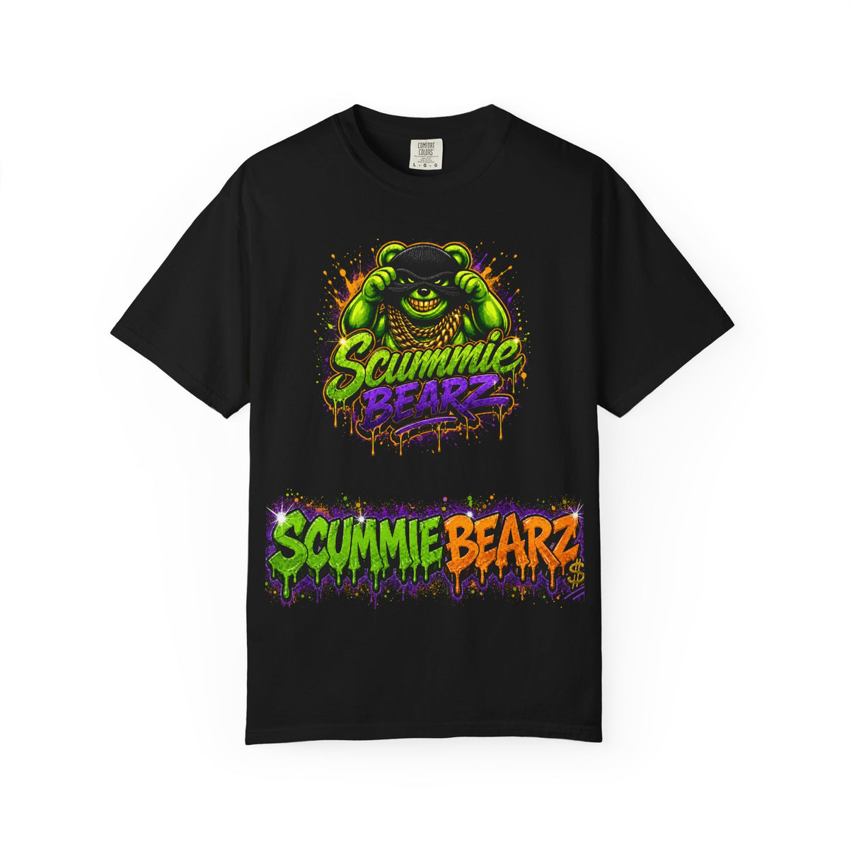 Unisex Garment-Dyed T-shirt-MASK LOGO & LIKE STEALING CANDY FROM A BABY-SCUMMIEBEARZ™