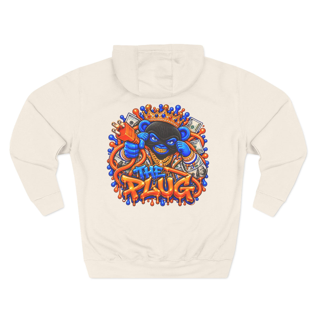 Three-Panel Fleece Hoodie-THE PLUG-SCUMMIEBEARZ™️