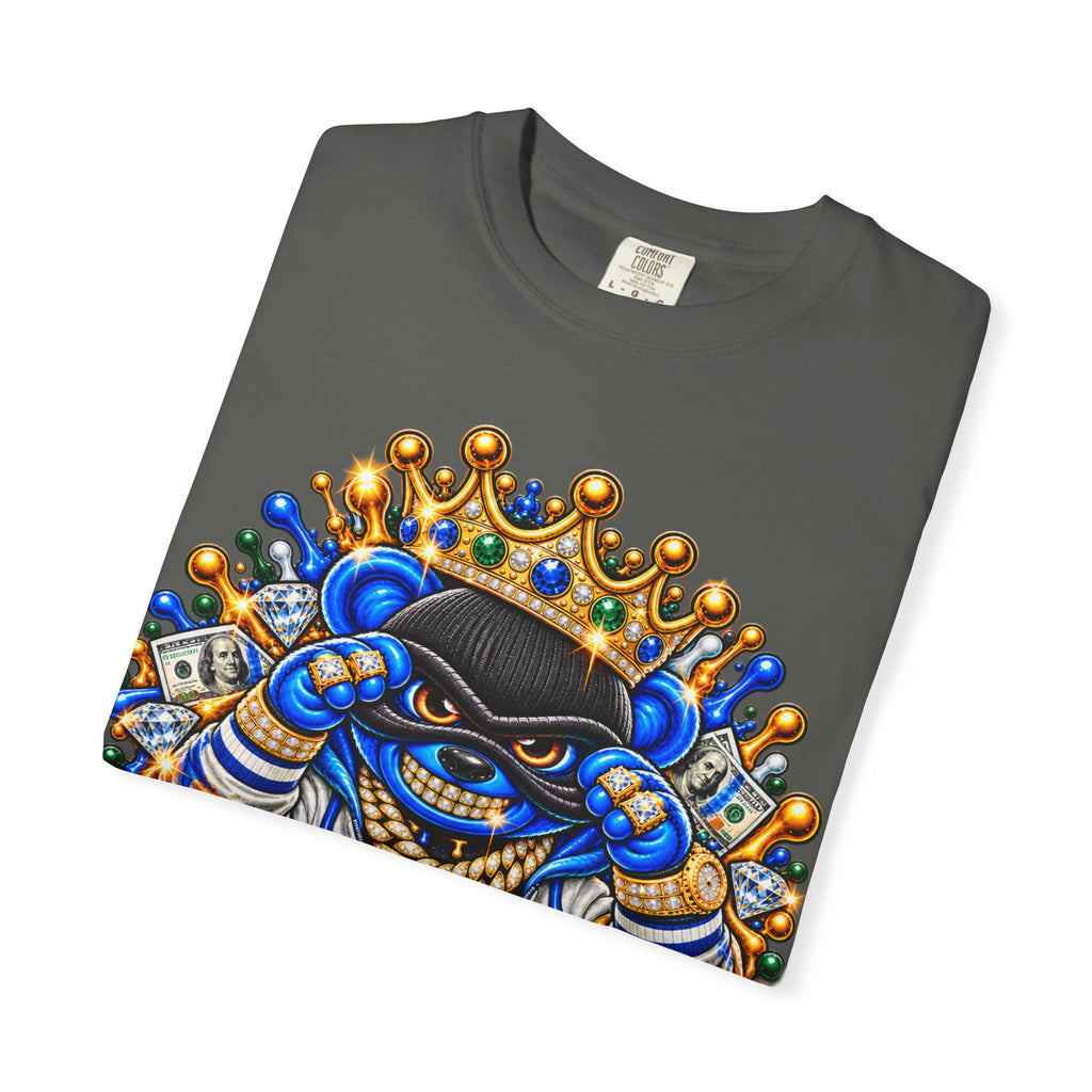 Unisex Garment-Dyed T-SHIRT-MONEY GLOCK/CROWN MASK LOGO-SCUMMIEBEARZ™