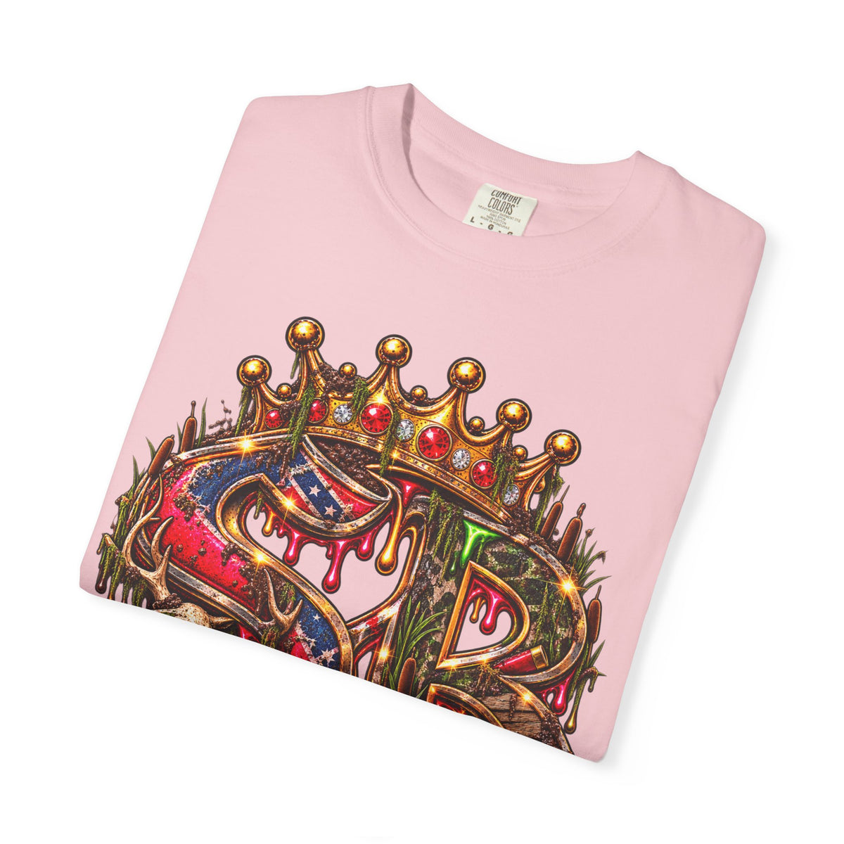 Unisex Garment-Dyed T-SHIRT-HILLBILLY GLOCK/SB CROWN LOGO-SCUMMIEBEARZ™