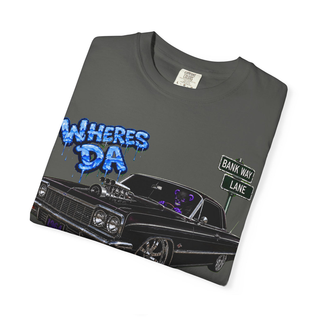 Unisex Garment-Dyed T-shirt-WHERES THE DRIVER -SCUMMIEBEARZ™
