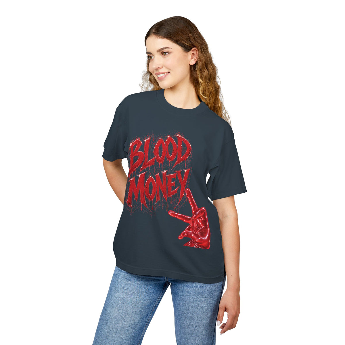 Unisex Urban Heavy Tee-BLOOD MONEY-™ | GANG GANG STREETWEAR TEE 🩸💰🐻-SCUMMIEBEARZ™️