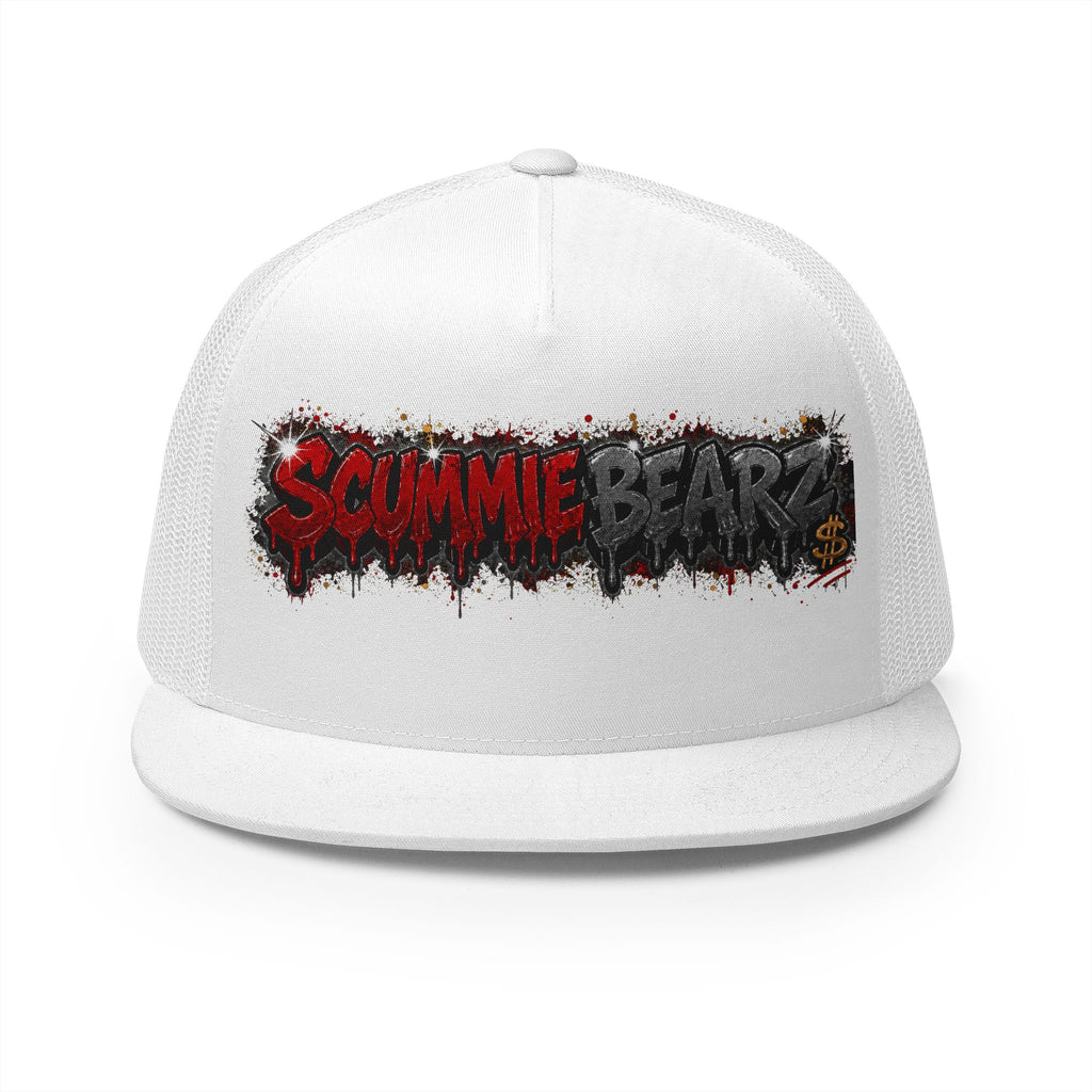 5 Panel Trucker Cap-RED/CHARCOAL SCUMMIEBEARZ LOGO-SCUMMIEBEARZ™