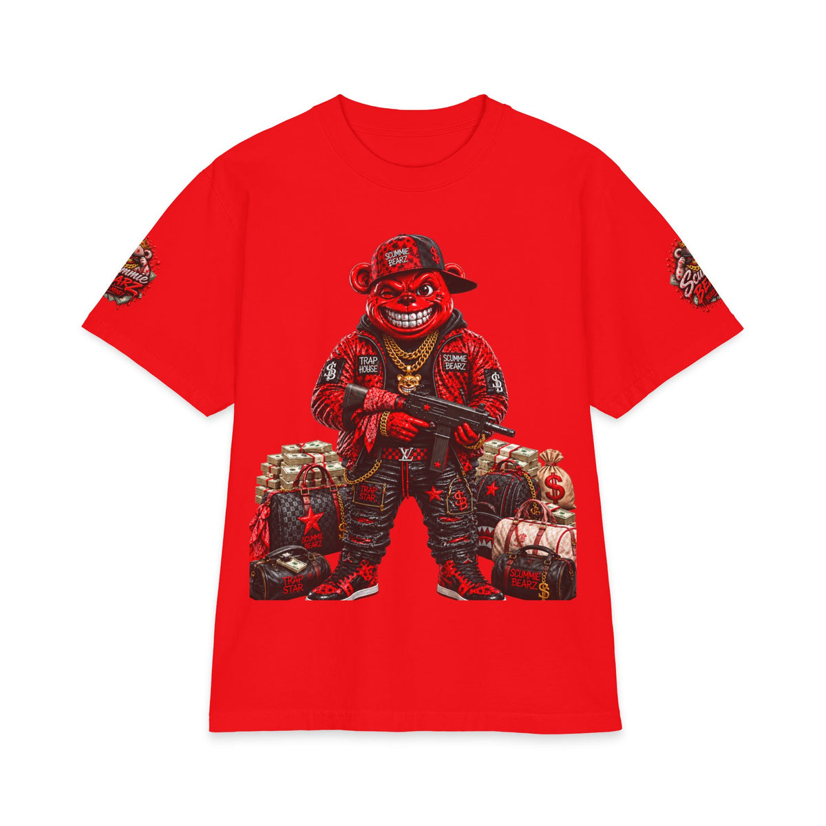 Red Draco | SCUMMIEBEARZ™ Shaka Wear Heavyweight Tee