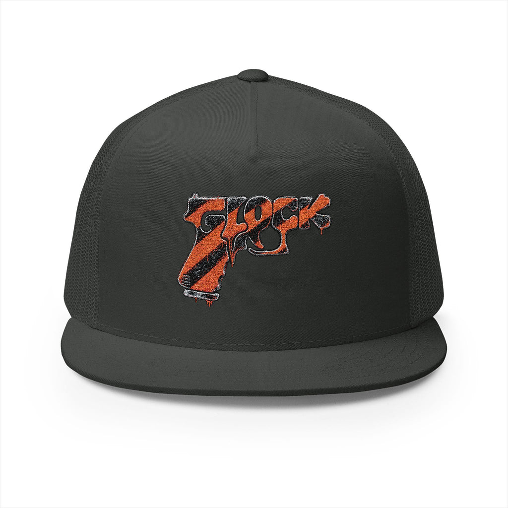 5 Panel Trucker Cap-ORANGE GLOCK LOGO-SCUMMIEBEARZ™️
