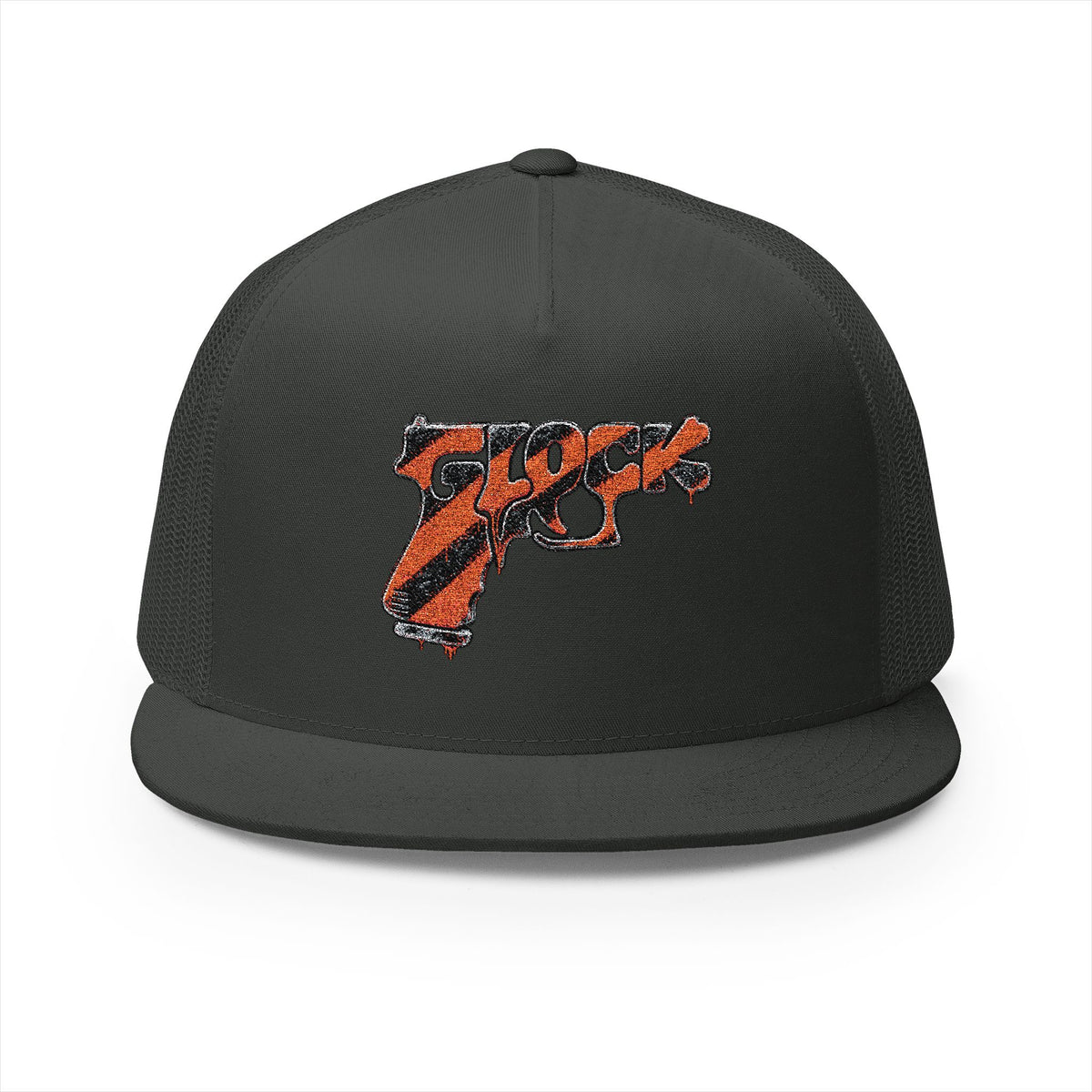 5 Panel Trucker Cap-ORANGE GLOCK LOGO-SCUMMIEBEARZ™️