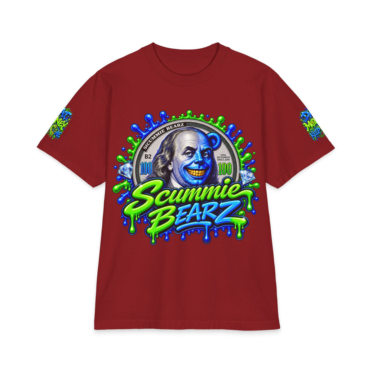 No Days Off Green Remix | SCUMMIEBEARZ™ Shaka Wear Heavyweight Tee