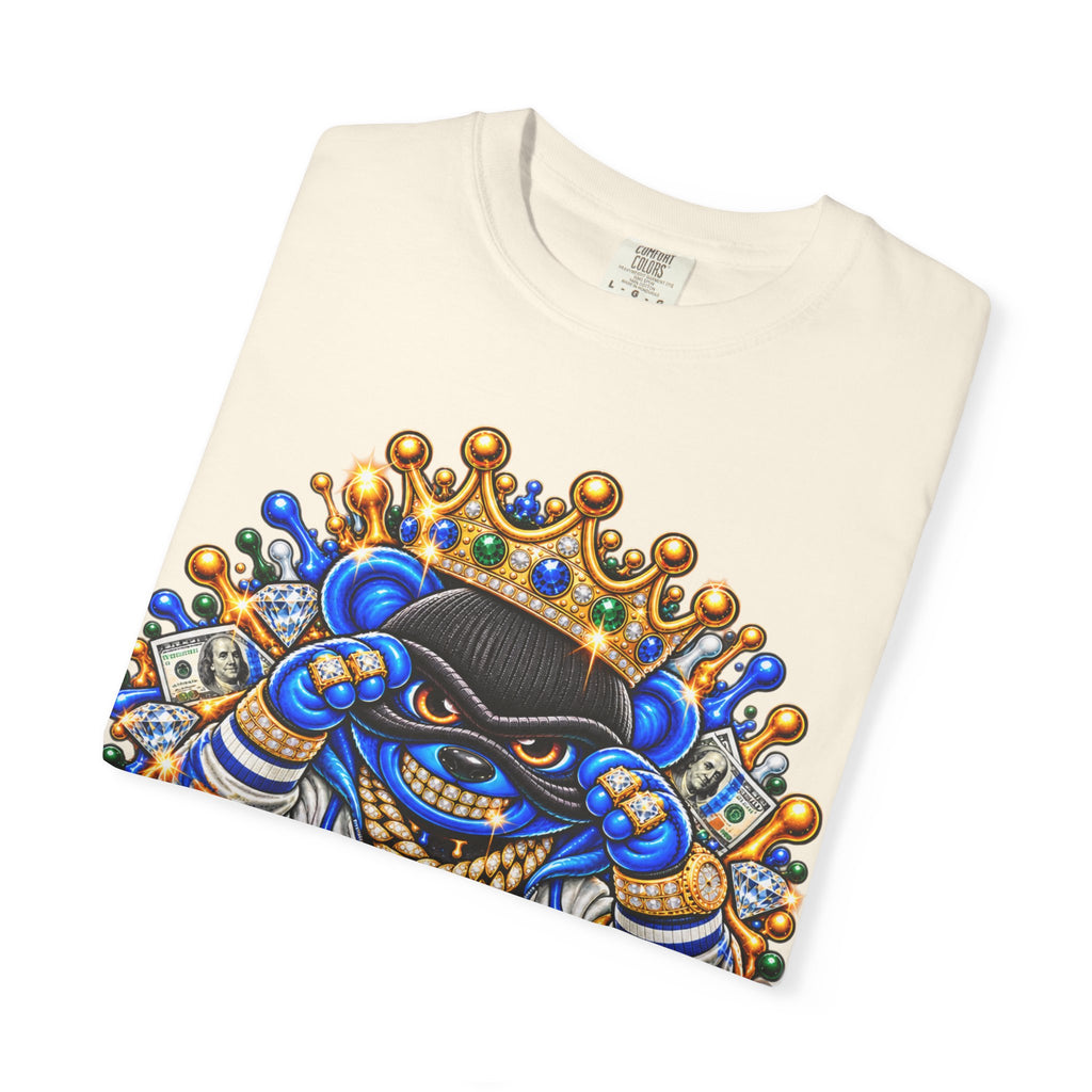 Unisex Garment-Dyed T-SHIRT-MONEY GLOCK/CROWN MASK LOGO-SCUMMIEBEARZ™