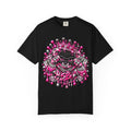 Unisex Garment-Dyed T-shirt-PINK CROWN MASK LOGO GLOCK -SCUMMIEBEARZ™